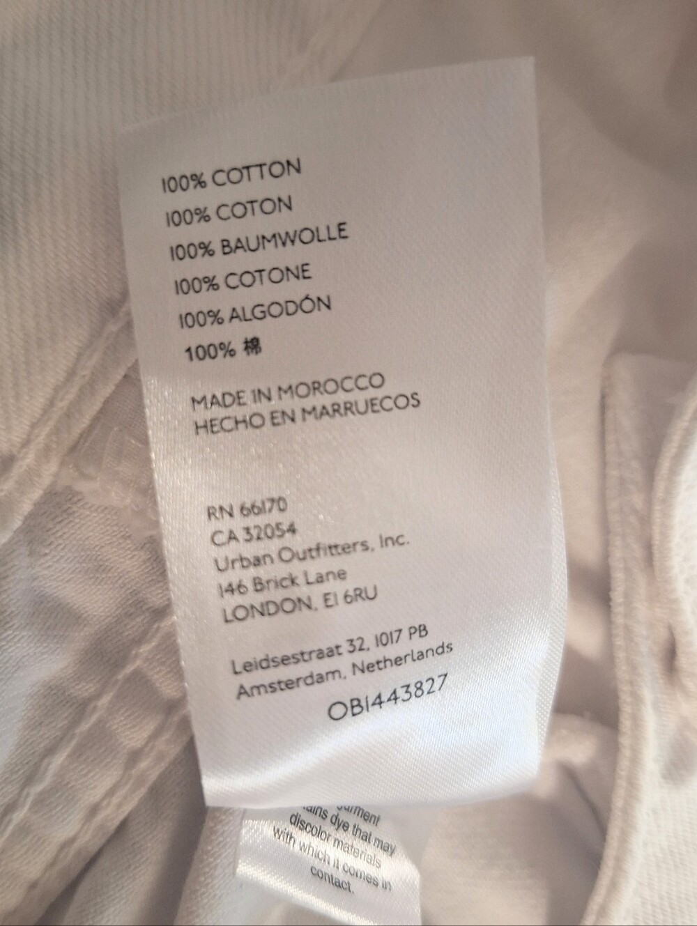 Free People Out Of The Ordinary Cotton White Denim Distressed Mini Skirt Sz 8 *O - Picture 6 of 6